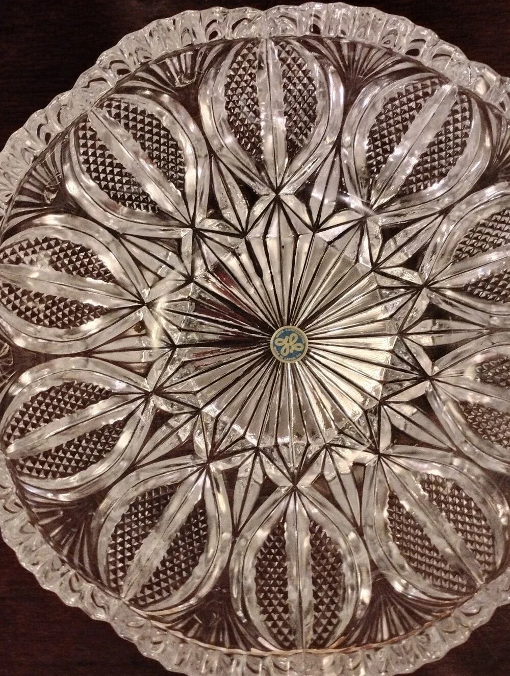 Vintage Hoya Crystal Serving Bowl
